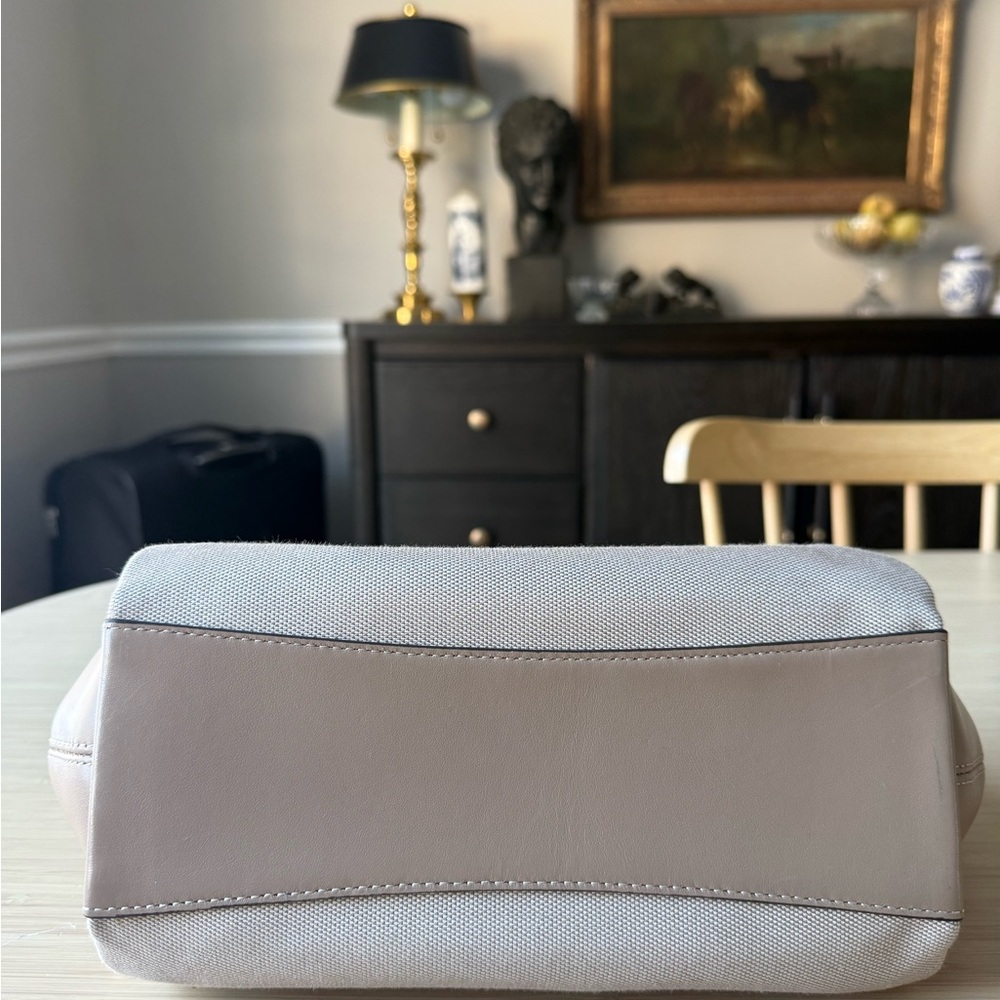 Coach Beige Leather and Canvas Satchel - Picture 5 of 8